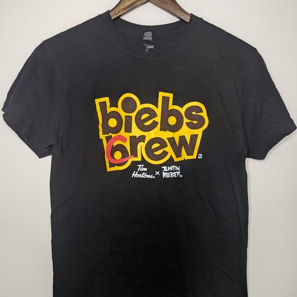 Biebs Crew Justin Bieber x Tim Hortons Employee Shirt - Picture 1 of 3